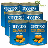 SUCCESS Success Sectioned Mandarin Oranges, Light Syrup 2.84L/6oz (6/Case) 