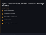 Hydra+ Cranberry Juice, IDDSI 3 Thickened  Beverage 1 L/33 oz