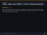 Hydra+ Apple Juice, IDDSI 2 1 L/33 oz Thickened Beverage