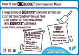  Master of Mixes Big Bucket Blue Hawaiian Mix Ready To Use 2.8L- Yields 24 Servings 