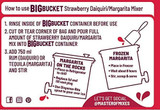 Master of Mixes Big Bucket Strawberry Daiquiri / Margarita Mix Ready To Use 2.8L- Yields 24 Servings - chicken pieces