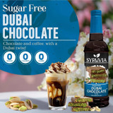  Syruvia Syrups Sugar Free Dubai Chocolate Flavouring Syrup 750ML 