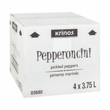 KRINOS Krinos Pickled Pepperoncini Peppers Bulk 3.75L | 4/CASE | 50 CASES PER PALLET-(Total 200 units) 