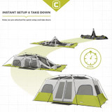  Core Equipment 3-Room Instant Cabin Tent - 12-Person 