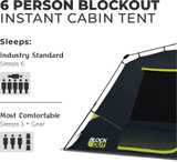  Core Equipment Instant Cabin Blockout Tent - 6-Person 