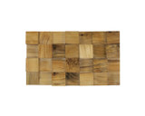 Brown 3D Embossed Block Teak Reclaimed Wood Decorative Wall Panels ( Set Of 4 Panels)- CHICKEN PIECES