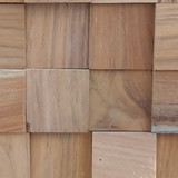 Brown 3D Embossed Block Teak Reclaimed Wood Decorative Wall Panels ( Set Of 4 Panels)- CHICKEN PIECES