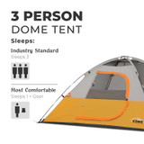  Core Equipment Dome Tent - 3-Person 