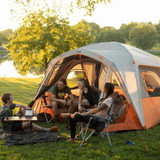  Core Equipment Straight Wall Cabin Tent with Screen Room - 6-Person 