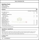Knorr Swiss Hollandaise Mix Sauce 800g/1.76Lbs — Nutrition and Ingredients Label — www.chickenpieces.com