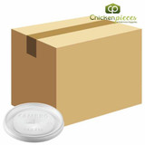  Cambro CLNT12 Disposable Translucent Lid with Straw Slot  (1000/Case) 