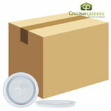  Cambro CLJ6 Disposable Translucent Lid with Straw Slot (1000/Case) 