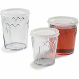  Dinex DX1196ST8714 Translucent Disposable Lid with Straw Slot (1000/Case) 