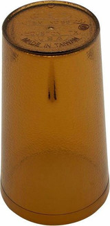  GET 6612-1-A 12 oz. Amber Customizable SAN Plastic Pebbled Tumbler (72/Case) 