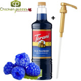 torani Torani Blue Raspberry Flavoring Syrup Plastic 1L + Bonus Squeeze Pump 