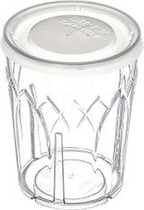  Dinex DX5900ST8714 Translucent Disposable Lid with Straw Slot (1000/Case) 