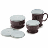 Dinex DX3000RL Turnbury Gray Reusable Lid (250/Case) - chicken pieces