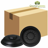  Dinex DXHHDM703 8" Black Disposable High-Temp Dome Lid (500/Case) 