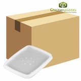  Dinex DXTT30 White Disposable High-Temp Rectangular Lid (1000/Case) 