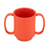  GET SN-103-RO 8 oz. Rio Orange Tritan™ Plastic Two Handle Mug (24/Case) 
