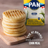 P.A.N PAN White Corn Meal - Pre-Cooked Gluten Free and Kosher Flour for Arepas, 2.26kg/5lbs 