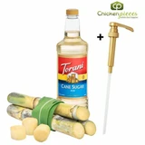 torani Torani Cane Sugar Sweetener Syrup Plastic Bottle 1L + Bonus Squeeze Pump 