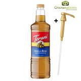 torani Torani Vanilla Bean Flavoring Plastic Bottle Syrup 1L + Bonus Squeeze Pump 