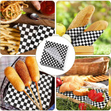 TITAN Titan Checkered Basket Liner / Deli Sandwich Wrap Paper 12" X 12"- 2000/CASE 