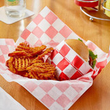 TITAN Titan Checkered Basket Liner / Deli Sandwich Wrap Paper 12" X 12"- 2000/CASE 