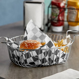 Titan Checkered Basket Liner / Deli Sandwich Wrap Paper 12" X 12"- 2000/CASE- CHICKEN PIECES