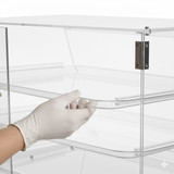 CP 3 Tray Bakery Display Case Rear Doors | 21x17.75x16.5" Acrylic