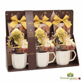 Break Apart Mug Gift Set | 3 Hot Cocoa Mugs with Chocolates | Holiday Gift Idea - CHICKEN PIECES