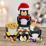 Penguin Holiday Treat Tower | Festive Candy & Chocolate Gift Box | Holiday Party Supplies - CHICKEN PIECES