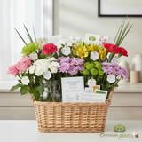 Simply Charming Bouquet with Vase | Fresh Pink & Yellow Floral Arrangement - CHICKEN PIECES