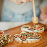 Chop Chop Cherry Wood Cutting Board with Juice Groove | 16x10.5 Inch Serving Board - CHICKEN PIECES