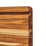 Teakhaus 23" Reversible Teak Cutting Board with Juice Groove & Hand Grips - CHICKEN PIECES