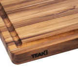 Teakhaus 23" Reversible Teak Cutting Board with Juice Groove & Hand Grips - CHICKEN PIECES