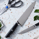 Henckels Forged X 14-Piece Knife Block Set | German Stainless Steel | Acacia Wood Block - CHICKEN PIECES