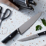 Henckels Forged X 14-Piece Knife Block Set | German Stainless Steel | Acacia Wood Block - CHICKEN PIECES