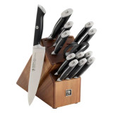 Henckels Forged X 14-Piece Knife Block Set | German Stainless Steel | Acacia Wood Block - CHICKEN PIECES