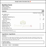Bakersource Chocolate Chip Cookie Dough | Bulk Sysco 43g Cookies, 170/Case — Nutrition and Ingredients Label — www.chickenpieces.com