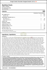 Otis Spunkmeyer Dough Cookie Chocolate Chopped Double 1.33OZ (240/CASE) — Nutrition and Ingredients Label — www.chickenpieces.com