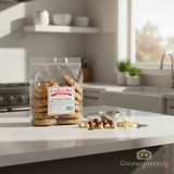 English Bay Cookie White Chocolate Macadamia Baked Thaw & Serve 1.35oz (72/CASE) - CHICKEN PIECES