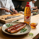 Tsuki Suiji Mirin 60 oz jug for professional kitchens Japanese sweet cooking seasoning for teriyaki glaze and sushi rice Tsuki brand 60oz mirin for restaurants and catering-CHICKEN PIECES