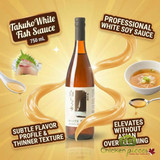 Takuko White Shoyu 750 mL glass bottle for professional chefs Japanese white soy sauce for crudo and clear soups Takuko brand Shiro Shoyu for fine dining and sushi bars-CHICKEN PIECES