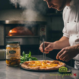 BelAria roasted yellow tomatoes in oil 4 lb food service jar Premium Italian roasted yellow tomatoes for gourmet pizza and pasta Yellow roasted tomatoes for restaurant antipasto and salads-CHICKEN PIECES