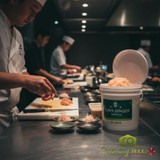 Bulk 20 lb pail of WA Imports natural sushi ginger Natural white pickled ginger for sushi and poke bowl restaurants Large volume gari ginger for professional Japanese food service-CHICKEN PIECES