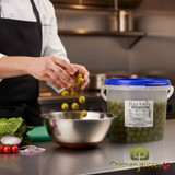 Bulk 10 lb pail of BelAria pitted Castelvetrano olives Bright green pitted Sicilian olives for martinis and salads Professional food service size Castelvetrano olives from Italy -CHICKEN PIECES