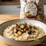 Frozen 2.2 lb bag of cubed porcini mushrooms Diced wild Boletus edulis mushrooms for professional chefs Bulk case of frozen porcini cubes for risotto and sauces-CHICKEN PIECES