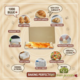 Atlas Paper 1000 Count Full Size Bakery Parchment Sheets Professional Non-stick Silicone Coated Parchment For Bakeries Bulk Case Of Atlas Paper Precut Parchment Liners-chicken Pieces